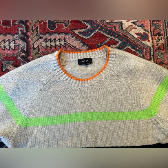 ME+EM Wool and Cashmere Multicolor Striped Sweater— Womens Large - Picture 6 of 11